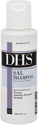 DHS Sal Shampoo – 4 oz, 5er-Pack – Medizinisches Anti-Schuppen-Shampoo mit Salicylsäure