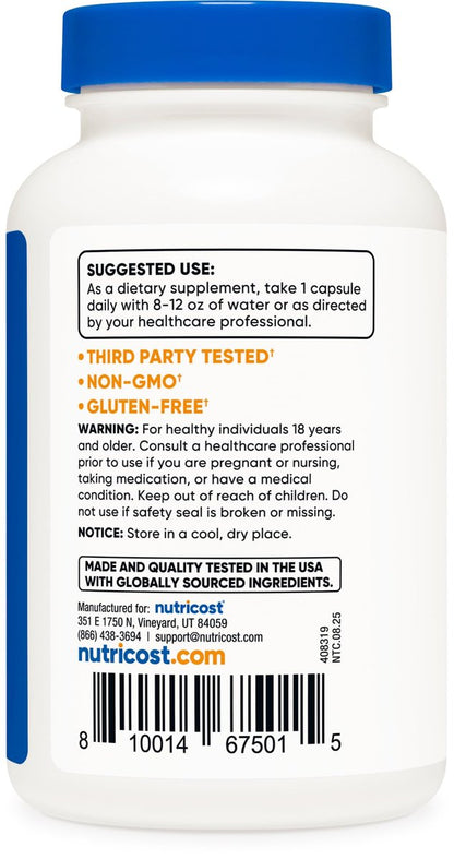 Nutricost Goldenseal Root 600mg, 120 Kapseln - Non-GMO, Glutenfrei, Vegetarische Kapseln