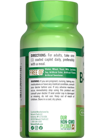 Nature's Truth Vitamin B-Komplex plus Vitamin C | 100 Kapseln | Veganes, Nicht-GVO & Glutenfreies Nahrungsergänzungsmittel