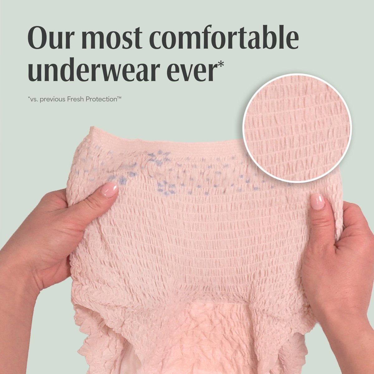 Depend Fresh Protection Damen Inkontinenzslip, Einweg, Maxi, Größe Large, Blush, 17 Stück