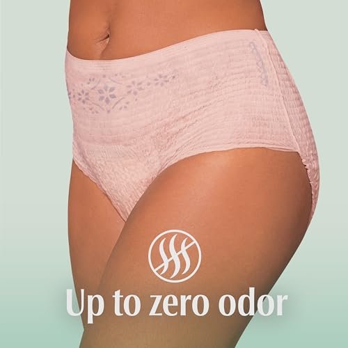 Depend Fresh Protection Damen Inkontinenzslip, Einweg, Maxi, Größe Large, Blush, 17 Stück