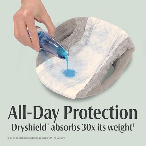 Depend Fresh Protection Inkontinenzslip für Männer, Einweg, Maximal, Large, Grau, 17 Stück