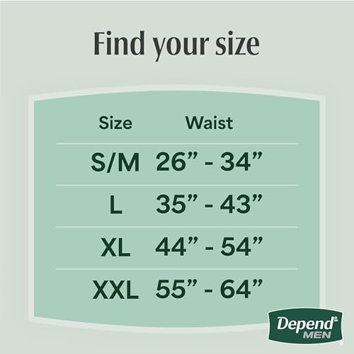 Depend Fresh Protection Inkontinenzslip für Männer, Einweg, Maximal, Large, Grau, 17 Stück
