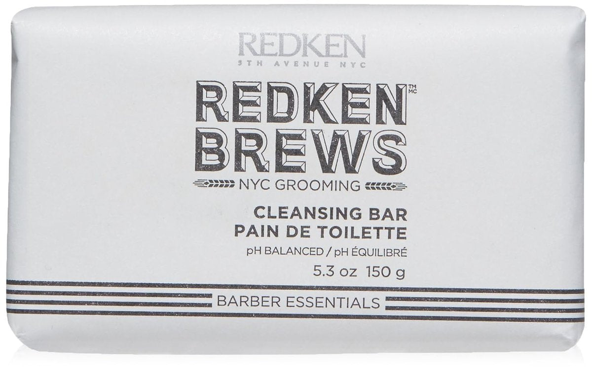 Redken Brews Herren Reinigungsbar – Mehrzweck-Seifenbar für Gesicht und Körper für alle Hauttypen, feuchtigkeitsspendend & desodorierend mit frischem Duft, 156 ml