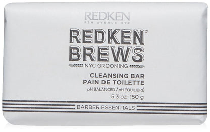 Redken Brews Herren Reinigungsbar – Mehrzweck-Seifenbar für Gesicht und Körper für alle Hauttypen, feuchtigkeitsspendend & desodorierend mit frischem Duft, 156 ml