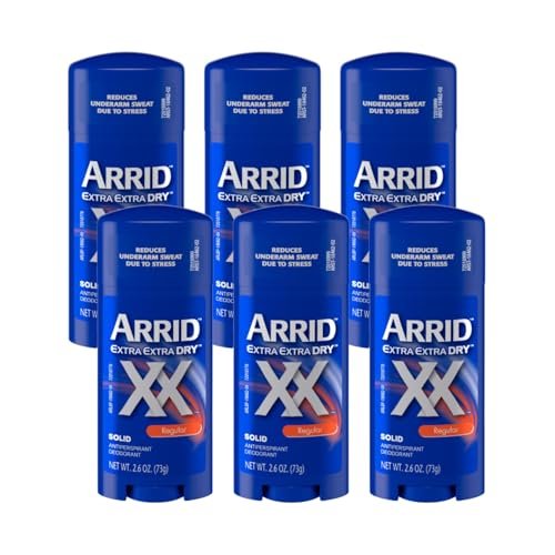 Arrid XX Extra Extra Dry Festes Antitranspirant Deodorant, Klassisch, 2,6 oz (6er-Pack)