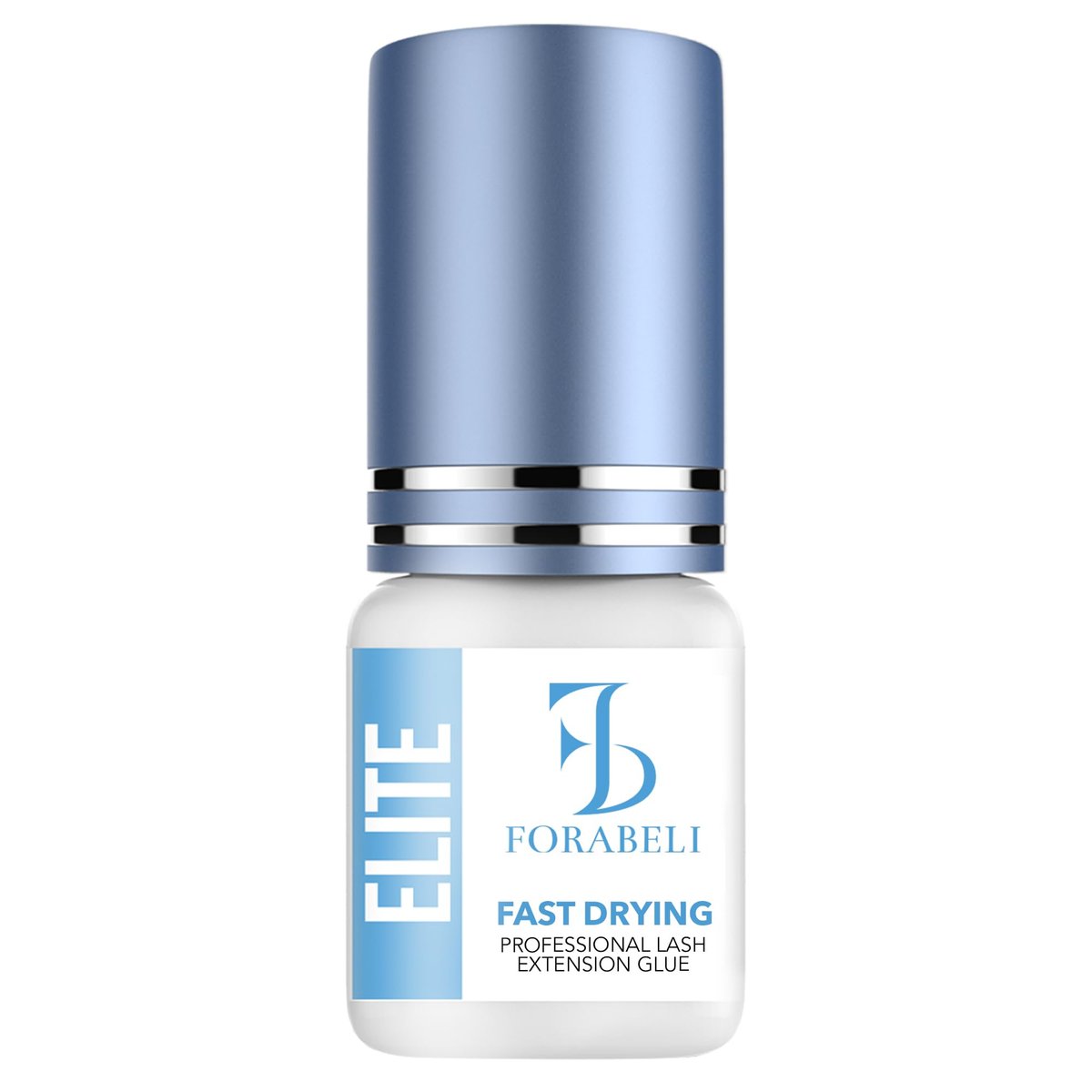 Forabeli Elite Wimpernverlängerungskleber – Professioneller Wimpernkleber mit ultraschneller Trocknung (0,5-1 Sek.) und 7 Wochen Halt – für fortgeschrittene Lash-Artists – Schwarz, 5 ml