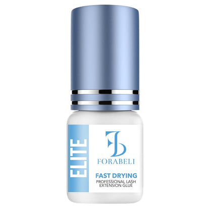 Forabeli Elite Wimpernverlängerungskleber – Professioneller Wimpernkleber mit ultraschneller Trocknung (0,5-1 Sek.) und 7 Wochen Halt – für fortgeschrittene Lash-Artists – Schwarz, 5 ml