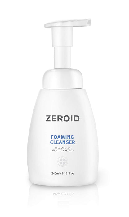 ZEROID Reinigender Schaumreiniger – Gesichtsreiniger für empfindliche & trockene Haut – Milde Gesichtsreinigung – Feuchtigkeitsspendende Gesichtsseife – Dermatologisch getestet – Koreanische Hautpflege – 240 ml