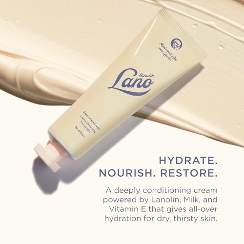 Lanolips Everywhere Cream – Ultra-feuchtigkeitsspendende Vitamin E & Lanolin Creme für Körper und Gesicht – Trockene, rissige Hautpflege für Kinder und Babys (85 ml / 2,9 oz)