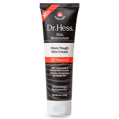 Dr Hess Männer-Feuchtigkeitscreme, natürliche Hautcreme mit Lanolin, Bienenwachs, Süßholzwurzel & Kamille, Hand- & Körperlotion für trockene, geschädigte Haut, paraben-, sulfat-, BPA- & phthalatfrei, 118 ml