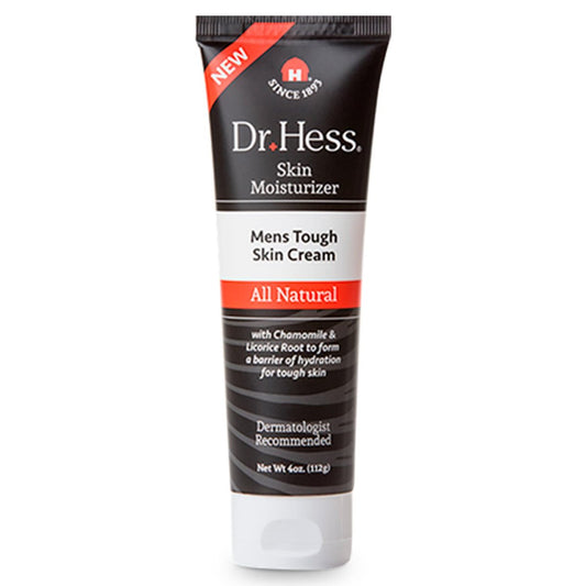 Dr Hess Männer-Feuchtigkeitscreme, natürliche Hautcreme mit Lanolin, Bienenwachs, Süßholzwurzel & Kamille, Hand- & Körperlotion für trockene, geschädigte Haut, paraben-, sulfat-, BPA- & phthalatfrei, 118 ml