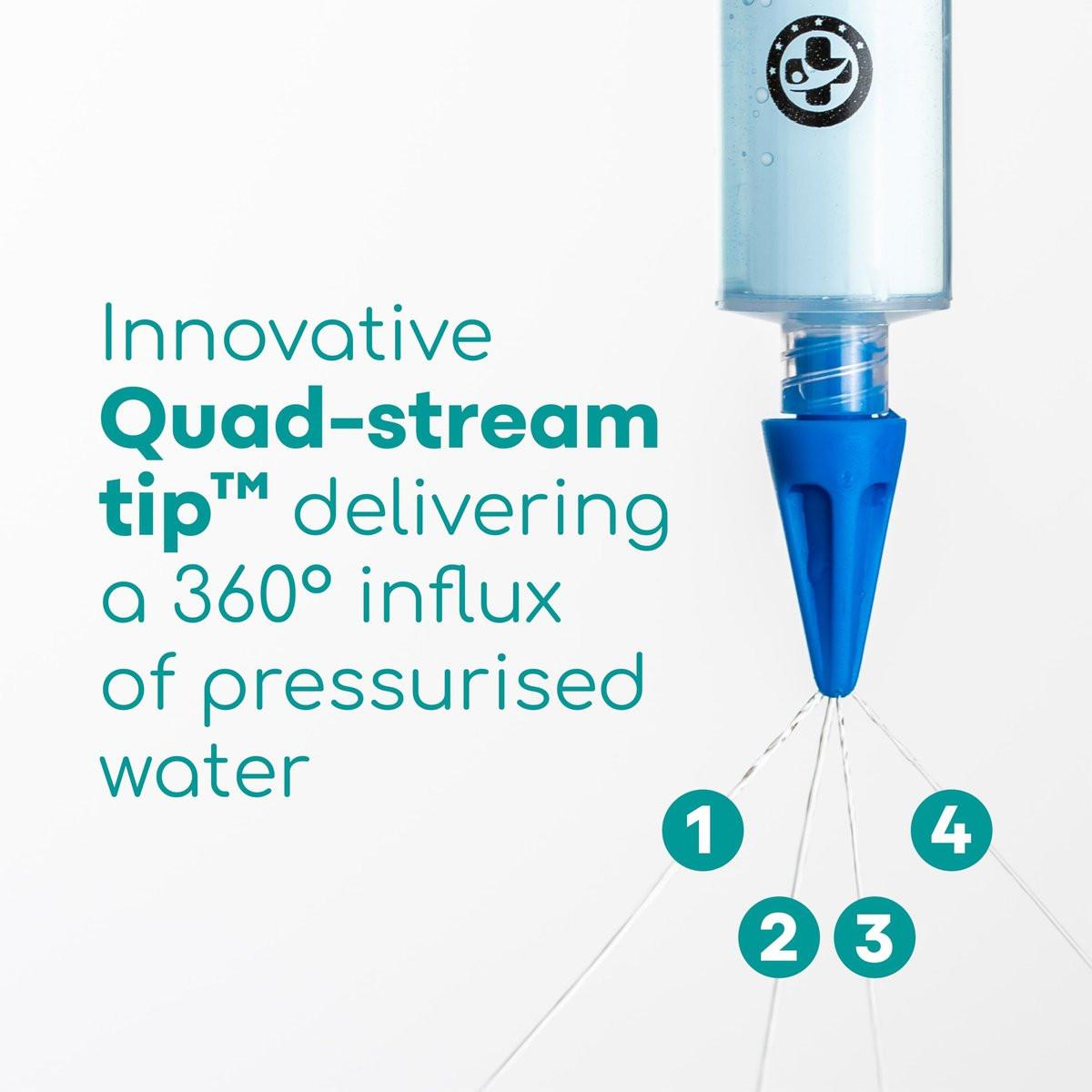 Medi Grade Ohrenspritze Ohrenschmalzentferner mit 3 Quad-Stream-Düsen – Wasserbewässerung Ohrreiniger für verbesserte Hörklarheit und Gehörhygiene – Ohrenspritzen-Set Ohrenschmalz-Entferner-Werkzeug