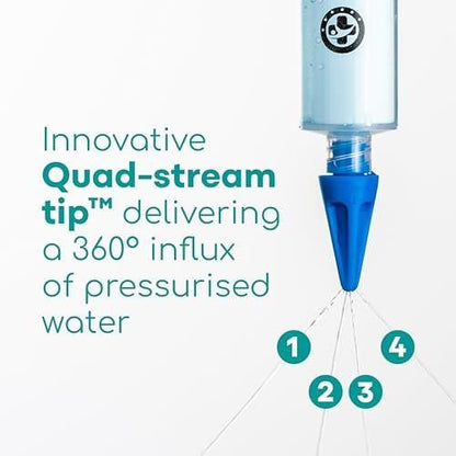 Medi Grade Ohrenspritze Ohrenschmalzentferner mit 3 Quad-Stream-Düsen – Wasserbewässerung Ohrreiniger für verbesserte Hörklarheit und Gehörhygiene – Ohrenspritzen-Set Ohrenschmalz-Entferner-Werkzeug