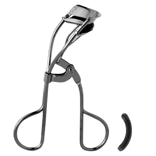 JAPONESQUE Extreme Lash Curler - Scheren-Komfortgriff, starker Schwung, hält Wimpern 8 Stunden lang gebogen, hohe Bogenform, für natürliche oder falsche Wimpern, inkl. 1 Ersatzpad (Gunmetal)