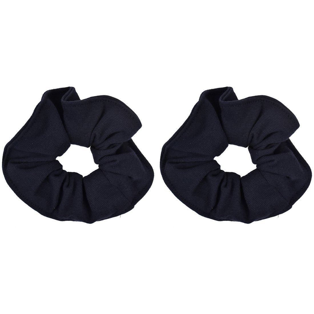 Set von 2 großen soliden Scrunchies - Marineblau
