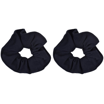 Set von 2 großen soliden Scrunchies - Marineblau