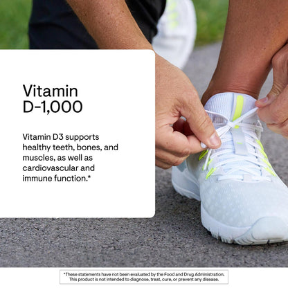 THORNE Vitamin D3 Supplement – 1.000 IE – Unterstützt Knochen, Zähne, Muskeln, Herz-Kreislauf- und Immunfunktion – 90 Kapseln