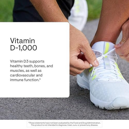 THORNE Vitamin D3 Supplement – 1.000 IE – Unterstützt Knochen, Zähne, Muskeln, Herz-Kreislauf- und Immunfunktion – 90 Kapseln