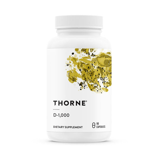 THORNE Vitamin D3 Supplement – 1.000 IE – Unterstützt Knochen, Zähne, Muskeln, Herz-Kreislauf- und Immunfunktion – 90 Kapseln