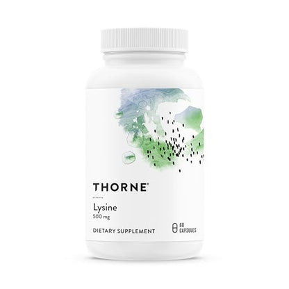 THORNE Lysin – Unterstützt Immun-, Haut- und Knochengesundheit – Fördert Kollagenbildung – L-Lysin Aminosäureergänzung – Drittanbieter-zertifiziert – Gluten-, Milch- und sojafrei – 60 Kapseln