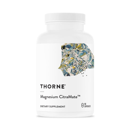 THORNE Magnesium CitraMate – Magnesiumcitrat & Malat Supplement – Unterstützt Herzgesundheit, Skelettmuskeln, Herz- & Lungenfunktion, Knochendichte & mehr – Drittgeprüft – 90 Portionen