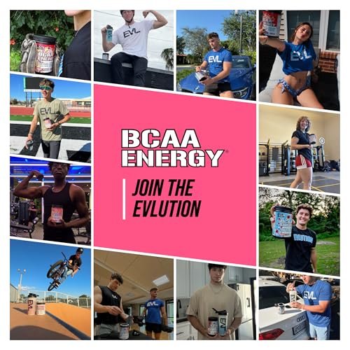 Evlution EVL BCAAs Aminosäuren Pulver – BCAA Pre Workout Pulver für Muskelregeneration, Wachstum & Ausdauer – Rehydrierendes Post-Workout Getränk mit natürlichem Koffein – Pink Lemonade, 30 Portionen