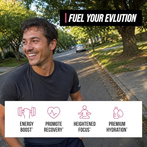 Evlution EVL BCAAs Aminosäuren Pulver – BCAA Pre Workout Pulver für Muskelregeneration, Wachstum & Ausdauer – Rehydrierendes Post-Workout Getränk mit natürlichem Koffein – Pink Lemonade, 30 Portionen
