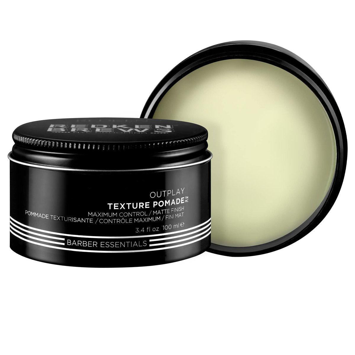 Redken Brews Texture Pomade für Männer – Starker Halt, Natürliches Matt-Finish, 100 ml