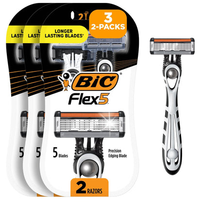BIC Einwegrasierer für Männer, 2 Stück (3er Pack), mit Klingenschutz – Ideal für Reisen