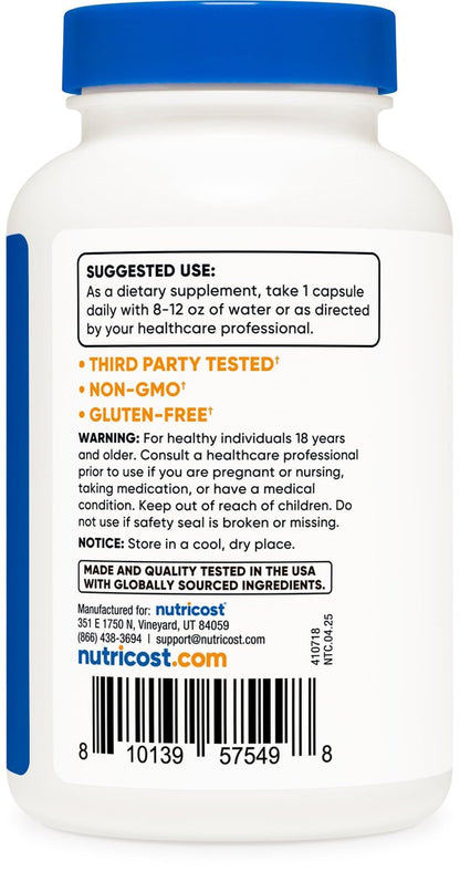 Nutricost Dong Quai 565mg, 120 Kapseln - Glutenfrei, Nicht-GMO, Vegetarische Kapseln - Angelica Sinensis