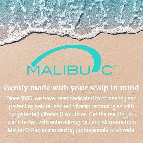 Malibu C Scalp Wellness Collection – Beruhigendes Shampoo & Conditioner Set für trockene Kopfhaut – Mit Vitamin C Antioxidant Complex – Inklusive Reisegrößen (33,8 oz)