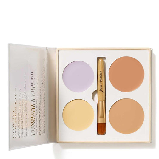 jane iredale Corrective Colors Concealer-Palette – 0,35 Unze (4 Farben: Gelb, Pfirsich, Flieder, Beige)