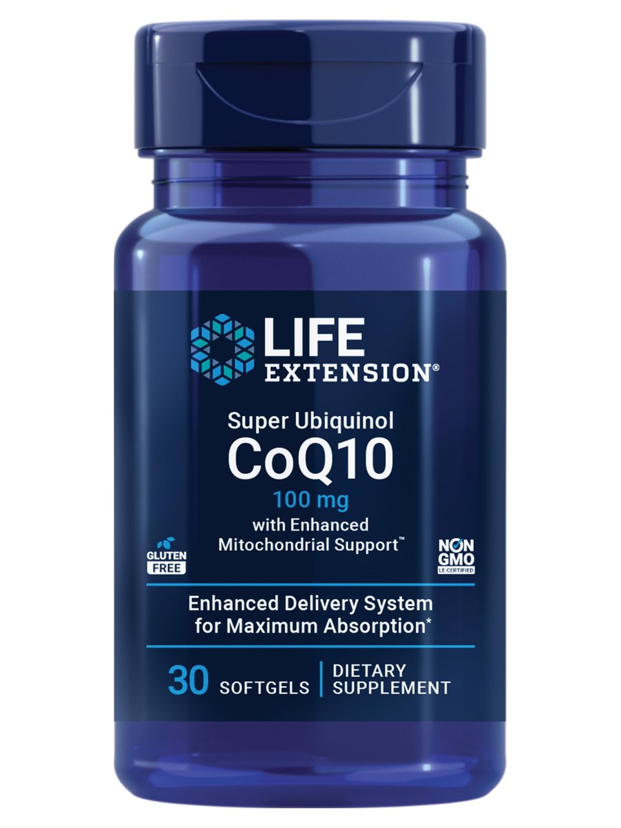 Life Extension Super Ubiquinol CoQ10 100 mg – Herzgesundheit & Mitochondriale Unterstützung, 30 Softgels, Nicht-GVO, Glutenfrei