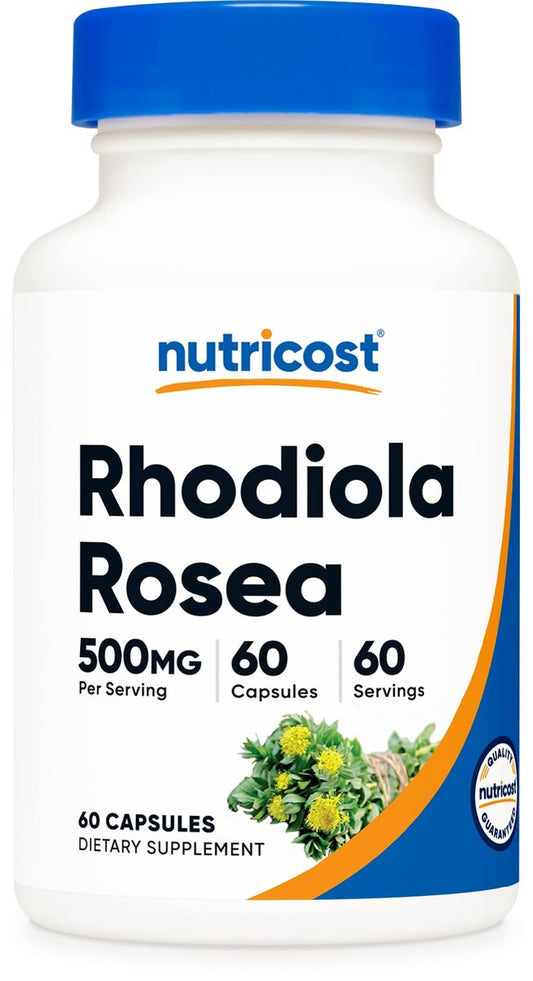 Nutricost Rhodiola Rosea 500mg – 60 vegane Kapseln, glutenfrei & nicht-GMO, pflanzliches Nahrungsergänzungsmittel