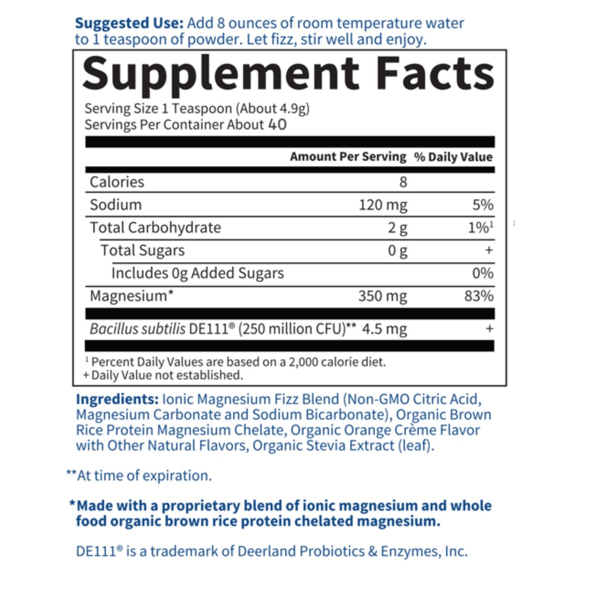 Garden of Life Dr. Formuliertes Vollwert-Magnesium 197,4 g Pulver - Orange, cheliert, nicht-GVO, vegan, koscher, gluten- & zuckerfrei, mit Probiotika - Ideal gegen Stress, für Ruhe & Regelmäßigkeit