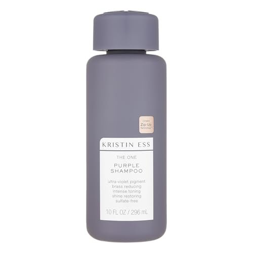 Kristin Ess Hair The One Purple Shampoo für blondes Haar – neutralisiert Gelb- und Messingtöne, verleiht Glanz, sulfat-, silikon- und parabenfrei, farb- und keratinverträglich, 296 ml