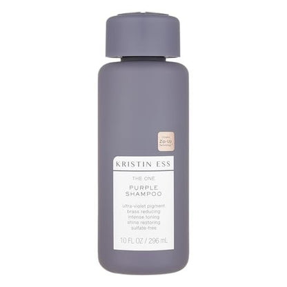 Kristin Ess Hair The One Purple Shampoo für blondes Haar – neutralisiert Gelb- und Messingtöne, verleiht Glanz, sulfat-, silikon- und parabenfrei, farb- und keratinverträglich, 296 ml
