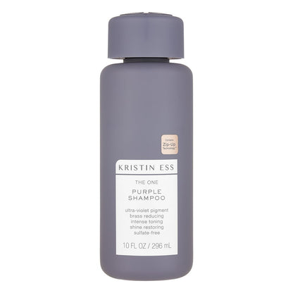 Kristin Ess Hair The One Purple Shampoo für blondes Haar – neutralisiert Gelb- und Messingtöne, verleiht Glanz, sulfat-, silikon- und parabenfrei, farb- und keratinverträglich, 296 ml