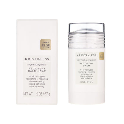 Kristin Ess Hair Recovery Balm Treatment für geschädigtes Haar + Slick Back Styles – Pferdeschwänze, Dutts mit Kokos- und Rizinusölen, Edge Control, stellt Glanz wieder her und pflegt weich, Clean Girl Essentials 2 oz
