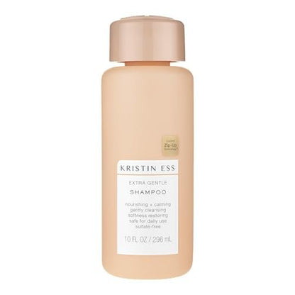 Kristin Ess Hair Extra Gentle Shampoo für empfindliche Haut und Kopfhaut, feuchtigkeitsspendendes + hydratisierendes Shampoo für trockenes Haar, vegan, farbsicher + keratinsicher, 295 ml