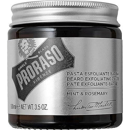 Proraso Rasierbart Peeling-Paste – Gesichtspeeling und Bartpeeling – Tägliche Reinigung für Haut und Barthaar – 100 ml