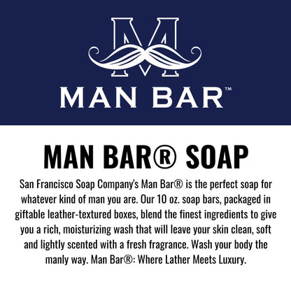 San Francisco Soap Company Peppered Cardamom And Juniper Man Bar – Peeling-Seife, ohne schädliche Chemikalien, für alle Hauttypen, hergestellt in den USA