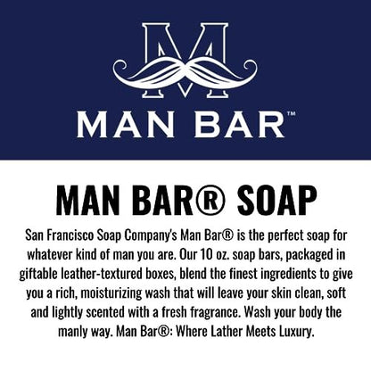 San Francisco Soap Company Peppered Cardamom And Juniper Man Bar – Peeling-Seife, ohne schädliche Chemikalien, für alle Hauttypen, hergestellt in den USA