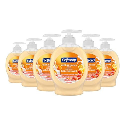 Softsoap Feuchtigkeitsspendende Flüssigseife, Milch & Honig, 7,5 Fl Oz (Pack mit 6)