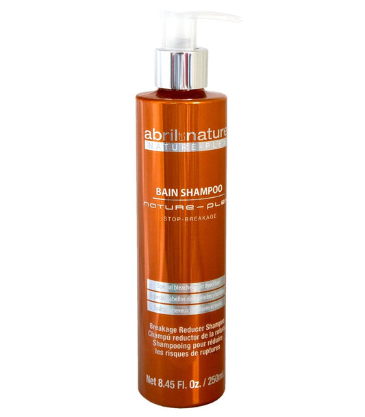 abril et nature Nature Plex STOP Breakage Shampoo - Vorbeugende, schützende und reparierende Pflege für stark beanspruchtes oder geschädigtes Haar - Professionelle Haarbruchschutzbehandlung - 250 ml