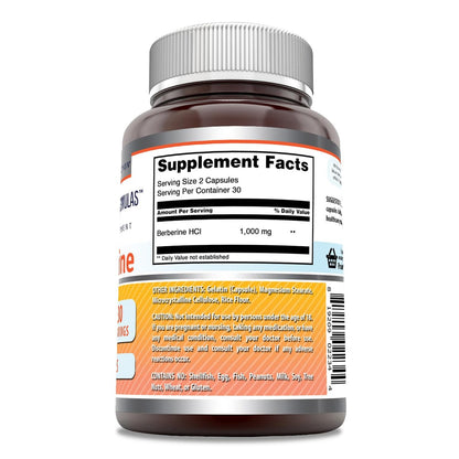 Amazing Formulas Berberin 1000 mg pro Portion – 60 Kapseln, Nahrungsergänzungsmittel, Non-GMO, glutenfrei, hergestellt in den USA