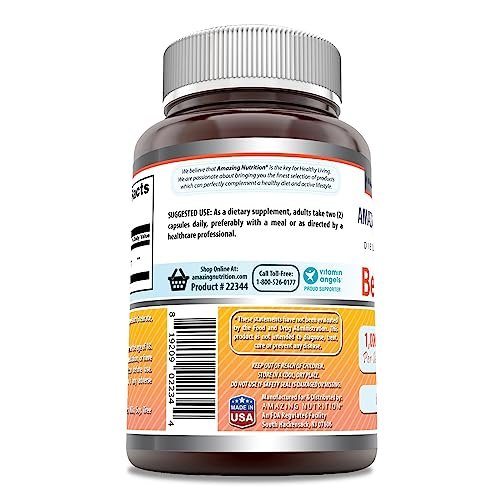 Amazing Formulas Berberin 1000 mg pro Portion – 60 Kapseln, Nahrungsergänzungsmittel, Non-GMO, glutenfrei, hergestellt in den USA