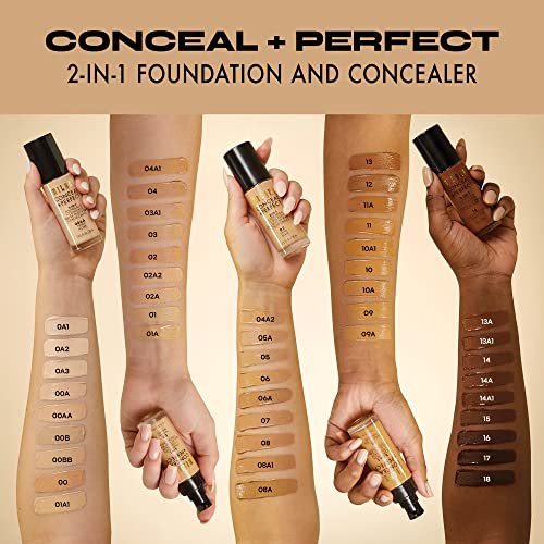 Milani Conceal + Perfect 2-in-1 Foundation + Concealer – Wasserfest & Schweißresistent – 11A-Nutmeg
