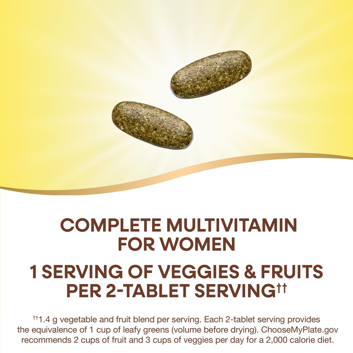 Nature's Way Alive! Women's Garden Goodness Complete Multivitamin – 60 Tabletten mit Bio-Grünkohl, Acai und Himbeere